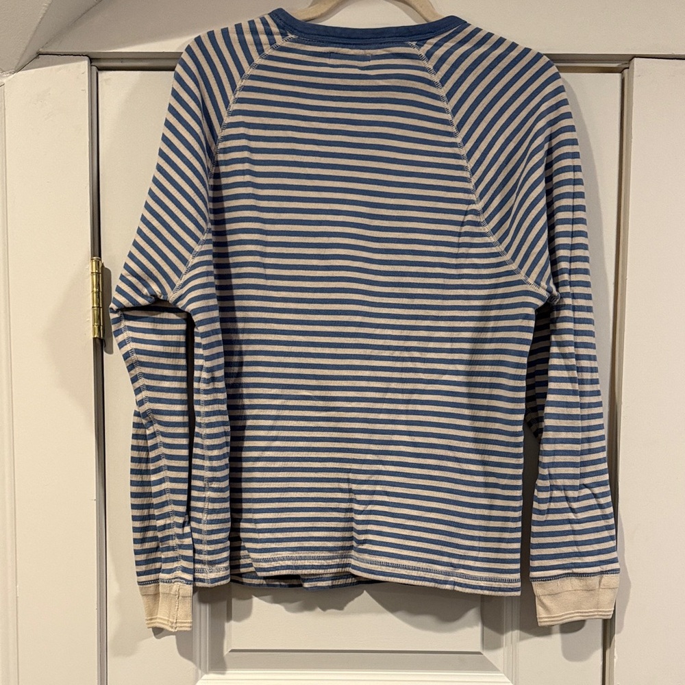 J. Crew Blue and White Striped Crewneck Sweater - Picture 3 of 3